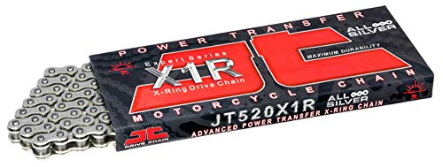 JT Chain JTC520X1R3NN110DL (520 Series) Nickel 110 Link Heavy Duty X-Ring Chain with Connecting Link - color: Nickel, size: 110-Links