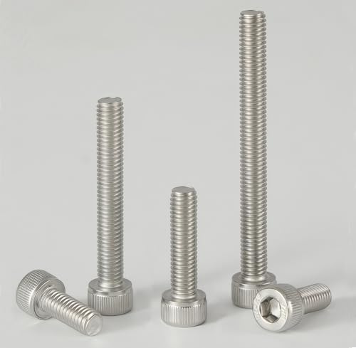 M6x1.0 x 50mm Socket Head Cap Screws Metric, 304 Stainless Steel (A2-70), Allen Socket Drive, Bright Finish, Full Thread, Rust & Corrosion Resistant, for Automotive, Machinery & DIY, 20 PCS - size: M6x50mm (20 PCS)
