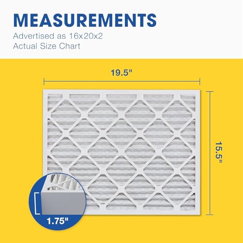 Aerostar Air Filter 16x20x2 MERV 13 AC Filter, HVAC, Furnace Filter, 4 Pack - style: 4 PACK