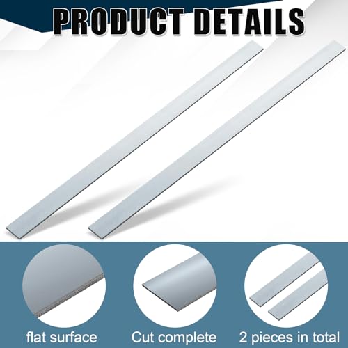 Yaocom 2 Pcs 304 Stainless Steel Flat Bar, 36" L,1-1/2" W,1/8" T - size: 36" L,1-1/2" W,1/8" T