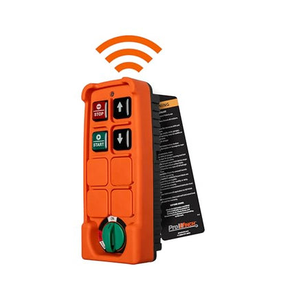 Prowinch Electric Hoist, 110V/120V, 440lbs Lifting Capacity, 38ft Lifting Height, Wireless Remote Control, Upper & Lower Limit Switches for Home Improvement, Warehouse Clearance, Garage Hoist System - size: 440 lb Wireless Remote