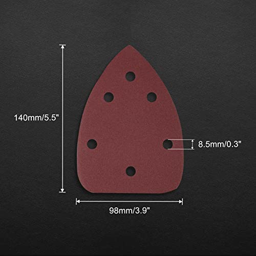 30 Pcs Mouse Sander Pads 240 Grit 6 Hole Hook and Loop Sandpaper for Detail Sander Sanding Disc - style: 240 Grit