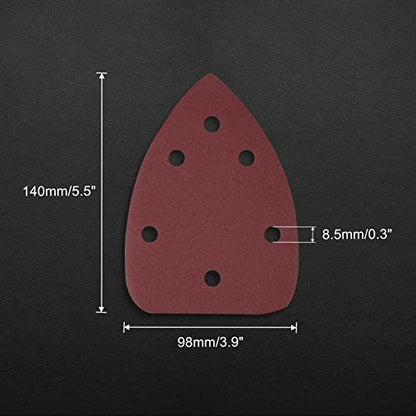 30 Pcs Mouse Sander Pads 240 Grit 6 Hole Hook and Loop Sandpaper for Detail Sander Sanding Disc - style: 240 Grit