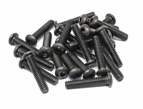 iexcell 25 Pcs 1/4-20 x 1-1/4" Alloy Steel 10.9 Grade Hex Socket Button Head Cap Screws Bolts Kit, Black Oxide Finish - size: 1/4-20 x 1-1/4"