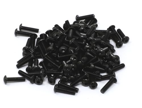 iexcell 100 Pcs M3 x 12mm Thread Pitch 0.5 mm Alloy Steel 12.9 Grade Hex Socket Button Head Cap Screws Bolts Kit, Black Oxide Finish - size: M3 x 12mm