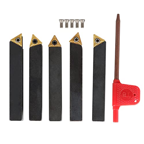 findmall Lathe Turning Tools 5Pcs 3/8 Inch Tool Holder Set