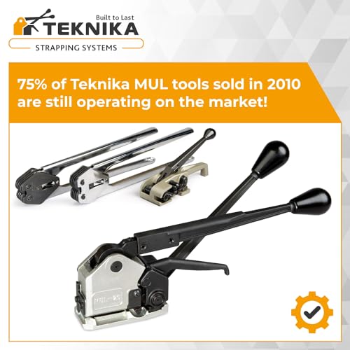 IDL PACKAGING Teknika MUL-20 Heavy Duty Sealless Combination Tool for High Tensile Steel Strapping, Adjustable for 3/4" and 5/8" Strap Width - size: 3/4"
