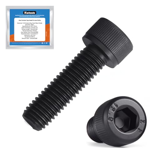 M3 x 12mm Hex Socket Cap Head Screws Bolts, 200pcs Grade12.9 Machine Screws - size: M3x12mm