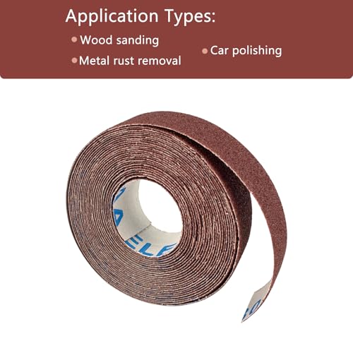 80 Grit Emery Cloth Sandpaper Roll, 1" x 19 Feet Sandpaper Sheets for Wood Furniture Metal Sanding Automotive Polishing, Wet Dry Sanding Paper - style: 80 Grit