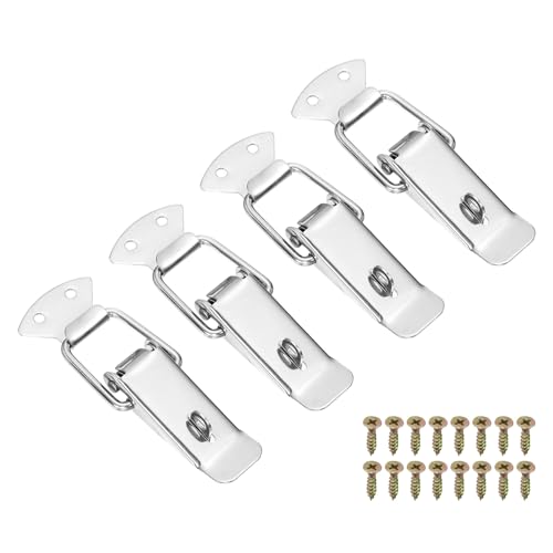 HARFINGTON 4 Pcs 1" (Overall Length:4.37") Spring Loaded Toggle Latch - size: 4.37"
