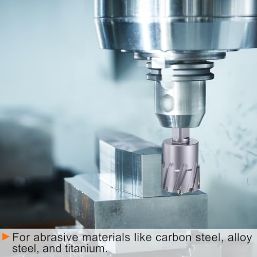 HARFINGTON Annular Cutter 1-11/16" Dia 1-3/8" Depth 3/4" Shank TCT Cutting Drill Bits with Pin for Magnetic Drill Press - size: 1-11/16" x 1-3/8"