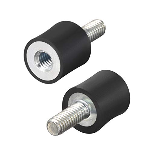 uxcell M4 Male Female Rubber Mounts, Shock Absorber, for Motor Generator Compressor Garage Reverse Osmosis Pump Impact Air Generator Car Bobbins D10mmxH10mm 8pcs - size: M4x10mmx10mm