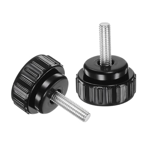 uxcell 8pcs Knurled Clamping Knobs M5 x 16mm Metric Male Thread 25mm Head - size: M5 x 16mm x 25mm