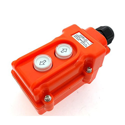 Rainproof Hoist Controller Up-Down Push Button Switch Station Pendant Crane Control AC 250V/15A,380V/10A - size: COB-31 Up + Down