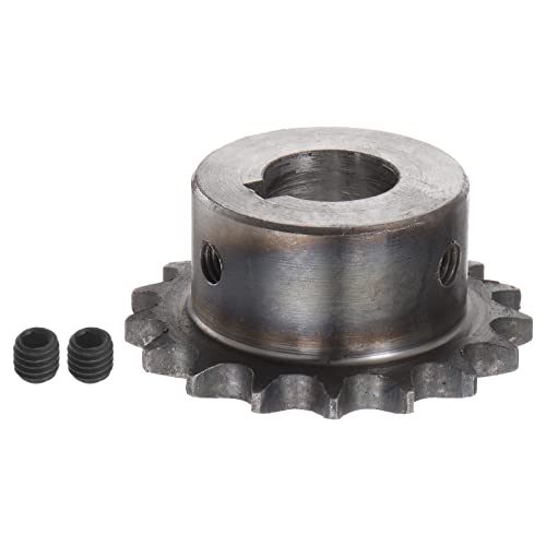 HARFINGTON DIN/ISO 06B Roller Chain Sprocket 17T Pitch 3/8" 18mm Bore A3 Carbon Steel Motor Drive Gear