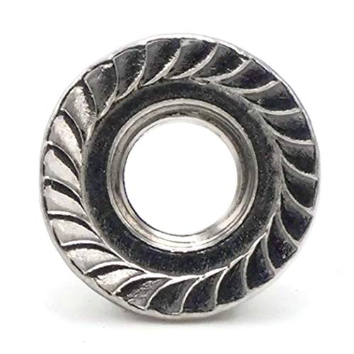 Flange Nuts Serrated 18-8 Stainless Steel - 1/4-20 (.438 Flats x .236 Thick) Qty-250