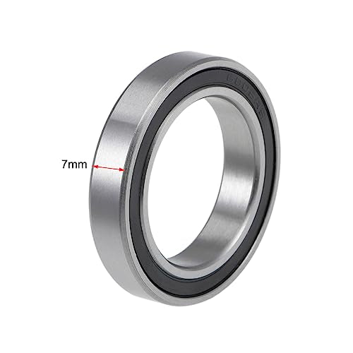 uxcell 6805-2RS Deep Groove Ball Bearings 25mm Inner Dia 37mm OD 7mm Bore Double Sealed Chrome Steel Z2 10pcs - size: 25mm x 37mm x 7mm