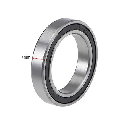 uxcell 6805-2RS Deep Groove Ball Bearings 25mm Inner Dia 37mm OD 7mm Bore Double Sealed Chrome Steel Z2 10pcs - size: 25mm x 37mm x 7mm