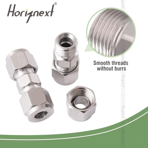 1/4 Inch OD Compression Fittings, 304 Stainless Steel, 2 Pack - size: 1/4 inch 2pcs