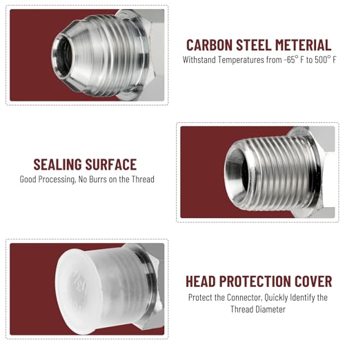 10PCS Hydraulic Adapter Fitting: 1/2" JIC 37° Male x 3/8" NPT Male - size: 1/2" JIC Male x 3/8" NPT Male