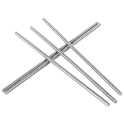 Pack of 5 M4 x 150mm Length 304 Stainless Steel Fully Threaded Rod Bar Studs Silver Tone
