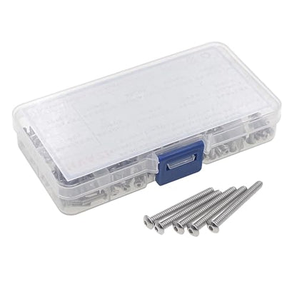 260PCS #4-40 UNC 304 SS Button-Head Socket Cap Screws & Hex Nuts Kit - size: #4-40 UNC