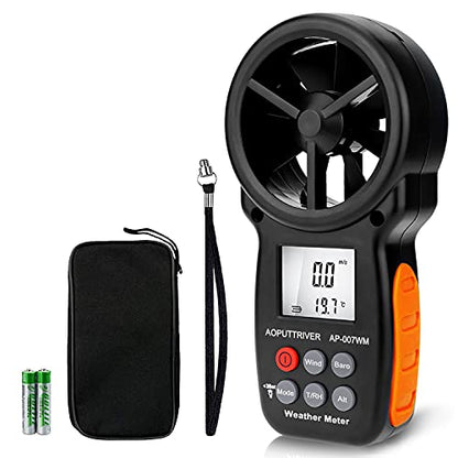 Handheld Anemometer with Barometric Altimeter,HVAC Pressure w/Data Logging - color: AP-007-WM Barometer