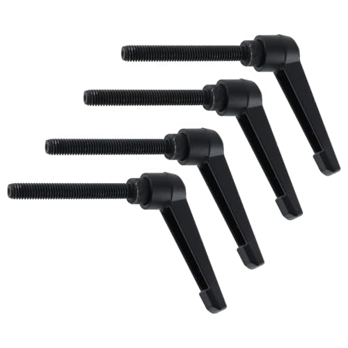 Clamping Lever Handles M8 x 60mm Push Button Ratchet Lever Male Threaded Stud Adjustable Handles Hand Knobs Rotating Screw Handles Bolts with Locking Lever -4pcs - size: M8 x 60mm