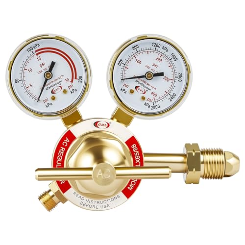 CDL LX65 Medium Duty Acetylene Regulator CGA510,Forged Brass - size: Medium Duty, style: Acetylene