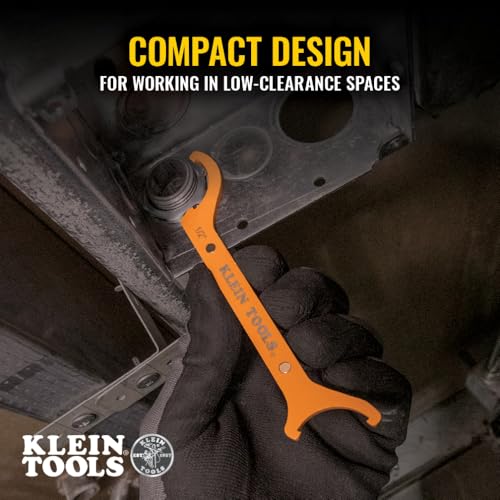 KLEIN TOOLS 50901R Conduit Locknut Wrench Set, Straight, 3-Piece - style: Flat