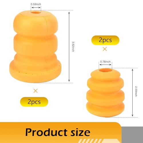 Front Bump Stops, Lower Control Arm Jounce Bumper, Car Front Lower Suspension Bump Rubber Pads Compatible with Cadillac Chevrolet GMC Replaces OE #15153958 15039397(Pack of 4)