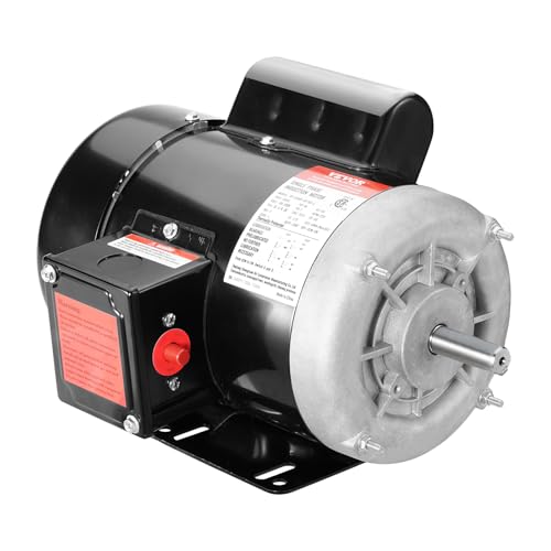 VEVOR 3/4HP Electric Motor 1725 RPM, AC 115V/230V, 56 Frame, Air Compressor Motor Single Phase, 5/8" Keyed Shaft, CW/CCW Rotation for Agricultural Machinery and General Equipment - size: 56 Frame