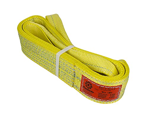 Kennedy Wire Rope & Sling Company 3inches x 6' 2-Ply Twist Eye Polyester Lifting Sling (Various Sizes in Listing) Made in The USA - color: 3" 2-Ply Twist Eye (Type 4), size: 3' x 6'
