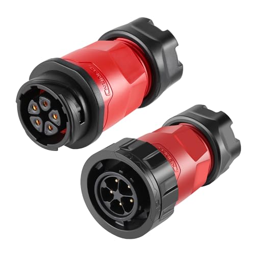 CNLINKO YM-20 5 PIN Industrial Waterproof Connector,IP68 Circular Connector,PBT Plastic Shell Quick Plug Aviation Connector M20 Male Plug and Female Plug - size: 5-Pin, style: Solder-Assembly