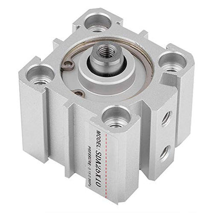 Pneumatic Air Cylinder SDA25 10, 25mm Bore 10mm Stroke Aluminum Double Acting Linear Actuator with ISO Mounting for Industrial Automation, Robotics and OEM Machinery