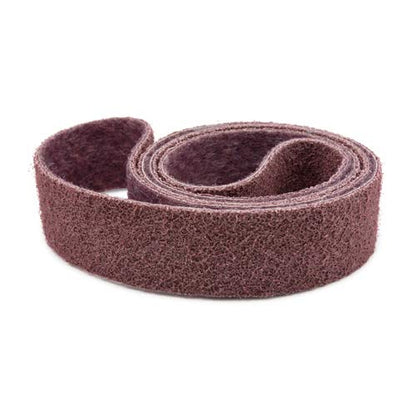 Red Label Abrasives 2 X 72 Inch Non Woven Surface Conditioning Sanding Belts for Knife Makers and Metal Fabricators - Maroon Medium Grit Sand Paper - 3 Pack - size: 2x72 Medium Grit - 3 Pk