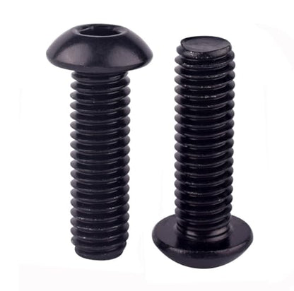 6-32 x 3/4" Button Head Socket Cap Bolts Screws (1/4" to 2" Available), 304 Stainless Steel 18-8, Black Exterior Finish, Allen Hex Drive, Fully Thread, 40Pcs - size: 6-32 x 3/4" (40 PCS)