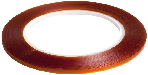 Bertech - PPTDE-3/8 Double Sided Polyimide Tape, 1 Mil Thick, 3/8 Inches Wide x 36 Yards Long, Silicone Adhesive on Both Sides, 3 Inch Core, RoHS and REACH Compliant - size: 0.375 Inches