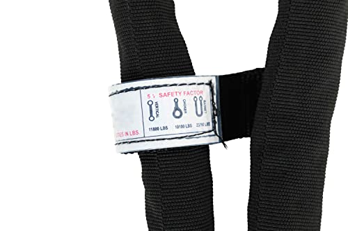 (2 Pack) 3/4" x 4' Gray Eye & Eye Synthetic Super Sling WLL (Vertical 11,880/ Choker 10,100/ Basket 23,760 lbs) - color: Gray: 3/4", size: 4 FT (2-Pack)