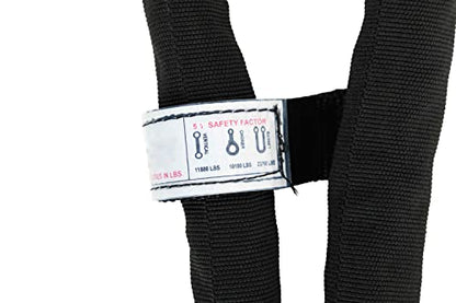 (2 Pack) 3/4" x 4' Gray Eye & Eye Synthetic Super Sling WLL (Vertical 11,880/ Choker 10,100/ Basket 23,760 lbs) - color: Gray: 3/4", size: 4 FT (2-Pack)