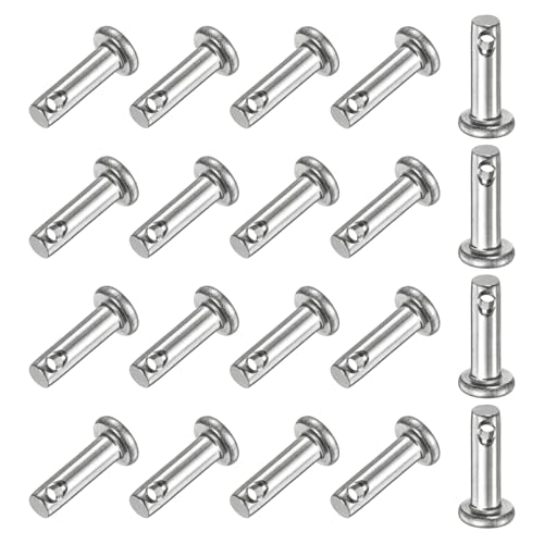 M METERXITY 20-Pack Single Hole Clevis Pins, M3 x 10mm 304 Stainless Steel Flat Head Clevis Pins for Mechanical Linkage/Fixed Parts/Ship Rigging, Link Hinge Pin Reusable - size: M3x10mm