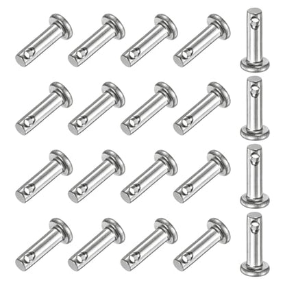 M METERXITY 20-Pack Single Hole Clevis Pins, M3 x 10mm 304 Stainless Steel Flat Head Clevis Pins for Mechanical Linkage/Fixed Parts/Ship Rigging, Link Hinge Pin Reusable - size: M3x10mm