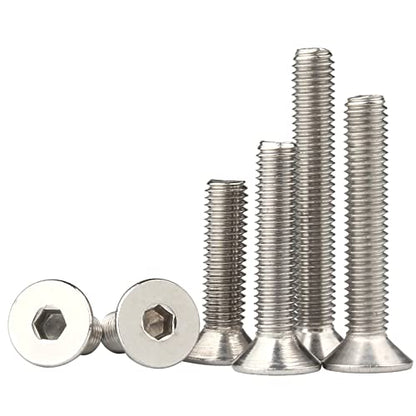 M3-0.5 x 25mm Flat Head Socket Cap Screws Bolts, Stainless Steel 18-8 (304), Bright Finish, Allen Socket Drive,Machine Screws Inner Hex Screw Fasteners Bolts 100 Pcs - size: M3-0.5x25mm（100 Pcs）