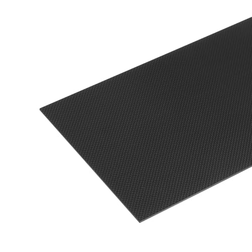 MECCANIXITY 1 Pcs Carbon Fiber Sheet 300×200×2mm Glossy Surface Pultruded Flat Carbon Fiber Board Plate Plain Weave Panel Sheet for Kites RC Airplane - size: 300×200×2mm, style: Glossy