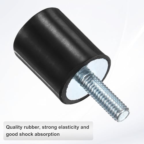 M METERXITY 8-Pack Rubber Mounts D20mmxH25mm Male/Female Vibration Isolators Cylindrical Shock Absorber W M6 x 18mm Studs for Air Compressor/Car/Pump/Boat/Garage Motor/Bobbins Rubber Isolators - size: M6 x 18mm, 20mm x 25mm