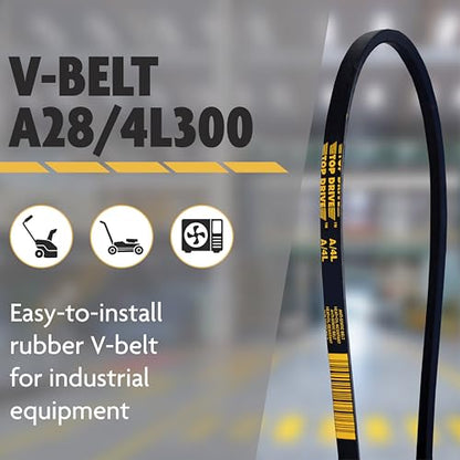Top Drive A28/4L300, A/4L, Classic Wrapped V Belt, 1/2" x 30" - size: A28/4L300