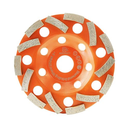 Diamond Grinding Wheels 5 inch - BRSCHNITT Diamond Wheel Cup for Grinding/Polishing/Cleaning Surface Concrete,Granite,Marble,Masonry Brick,Cement,Stone Aobor 7/8"-5/8". - size: 5"(125mm)Single row