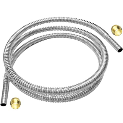 1/4" Pilot Tube,1/4" OD x 24" Flex Pilot Stainless Steel Tube for Fireplace.Gas Stove.Deep Frye.Water Heater Pilot Line - color: 1/4" x 24" Stainless Steel Flex Tube