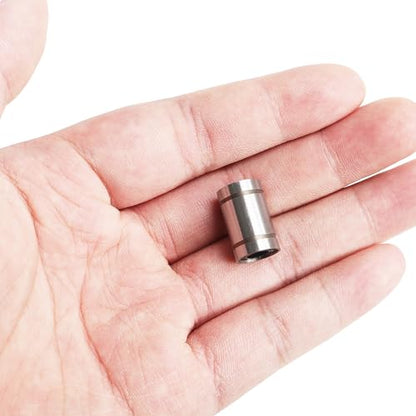 12PCS LM6UU Linear Bearings, 6mm Bore Dia Linear Motion Bushing with Double Side Rubber Seal Great for CNC Machine 3D Printer - size: LM6UU