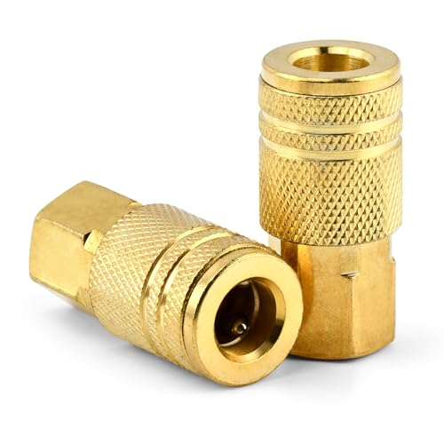 1/4" Air Hose Fittings, 2 Pack Quick Connect Air Compressor Fittings